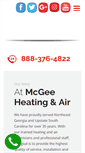 Mobile Screenshot of mcgeehvac.com